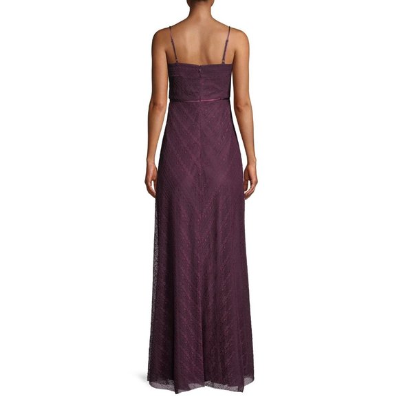 Jill Jill Stuart Eliza Lace Slip Gown Sweetheart Neckline Cutout Purple Size 6 - Picture 4 of 10